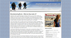 Desktop Screenshot of mountaineeringbootreviews.com